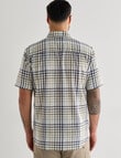 Kauri Trail Check Linen Blend Short Sleeve Shirt, Natural product photo View 02 S