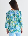 Ella J Tropical Tie Top, Blue product photo View 02 S