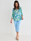 Ella J Tropical Tie Top, Blue product photo View 03 S