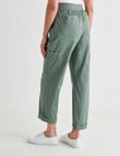 Ella J Cargo Roll Up Pants, Khaki product photo View 02 S