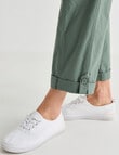 Ella J Cargo Roll Up Pants, Khaki product photo View 04 S