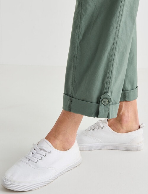 Ella J Cargo Roll Up Pants, Khaki product photo View 04 L