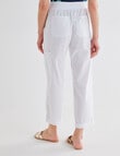 Ella J Cargo Roll Up Pants, White product photo View 02 S