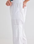 Ella J Cargo Roll Up Pants, White product photo View 04 S