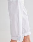 Ella J Cargo Roll Up Pants, White product photo View 05 S