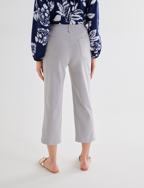 Ella J Pull-On Button Crop Pants, Stone product photo View 02 L