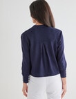 Ella J Bolero Cardigan, Navy product photo View 02 S