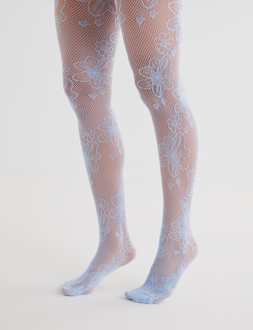 Ambra Floral Net Tight, Powder Blue product photo