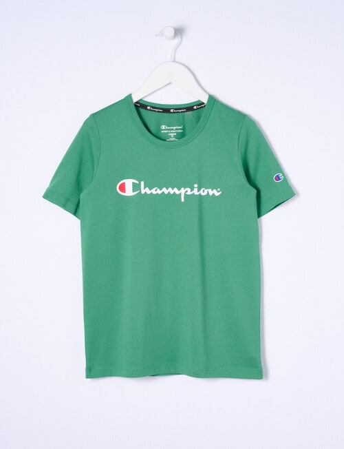 Champion Script Short Sleeve Tee, Emerald Sea product photo