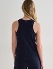 Mineral Sleep Rib Tank Top, Midnight product photo View 02 S