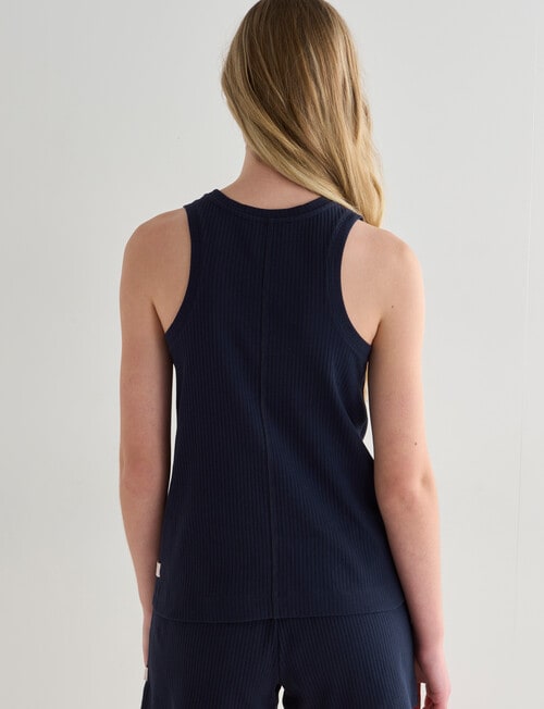 Mineral Sleep Rib Tank Top, Midnight product photo View 02 L