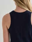 Mineral Sleep Rib Tank Top, Midnight product photo View 05 S