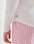 Mineral Sleep Rib Long Sleeve Top, White product photo View 06 S