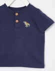 Teeny Weeny Play Time Henley Neck Short-Sleeve Tee, Navy product photo View 02 S