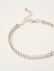 Harlow Single Row Diamante Bracelet, Imitation Silver Tone product photo View 02 S