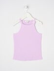 Mac & Ellie Rib Halter Singlet, Lilac product photo