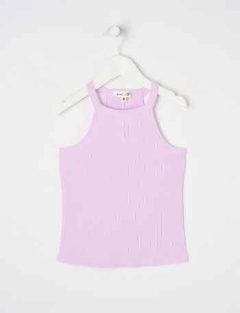 Mac & Ellie Rib Halter Singlet, Lilac product photo