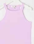 Mac & Ellie Rib Halter Singlet, Lilac product photo View 02 S