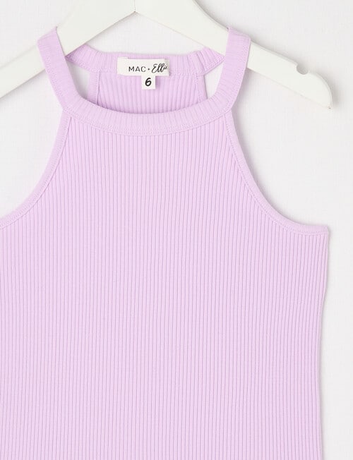 Mac & Ellie Rib Halter Singlet, Lilac product photo View 02 L