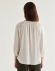 Oliver Black 3/4 Blouse, Parchment product photo View 02 S