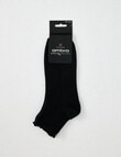 Ambra Lettuce Edge Crew Sock, Black product photo View 02 S