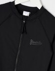 Wavetribe Long Sleeve Zip Front Rash Top, Black product photo View 02 S