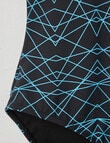 Wavetribe Geometric Ocean One Piece Swimsuit, Black product photo View 02 S