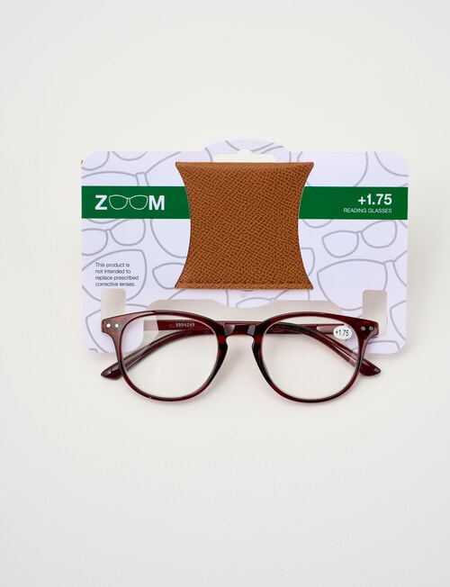 Zoom Reading Glasses, Flare Brown product photo View 02 L