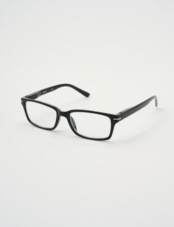 Zoom Retro Square Reading Glasses, Black product photo