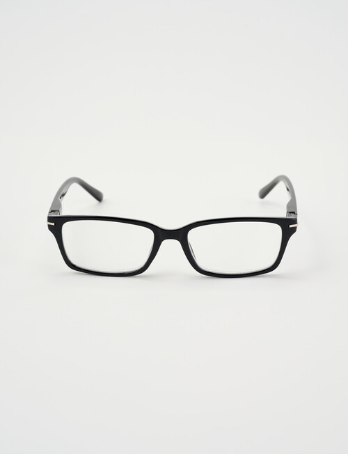 Zoom Retro Square Reading Glasses, Black product photo View 03 L