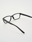 Zoom Retro Square Reading Glasses, Black product photo View 05 S