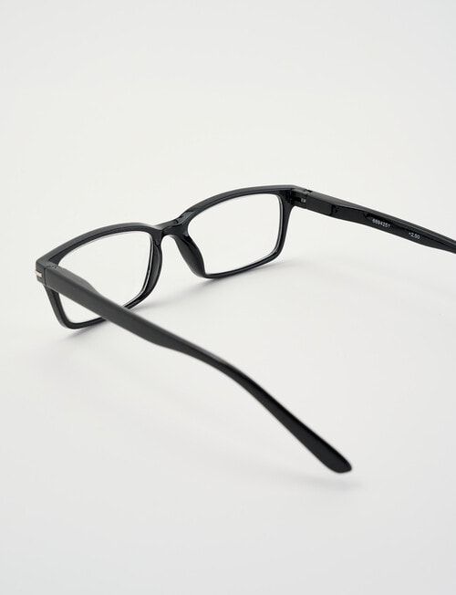 Zoom Retro Square Reading Glasses, Black product photo View 05 L