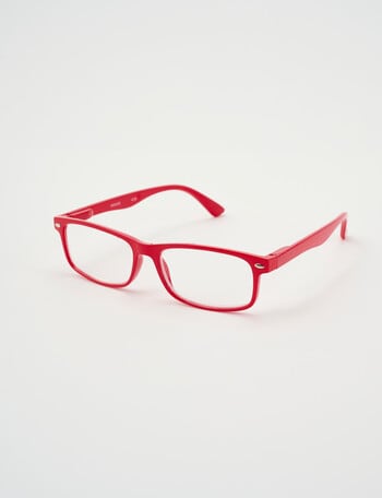 Zoom Horn Rimmed Reading Glasses, Red product photo