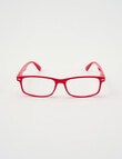 Zoom Horn Rimmed Reading Glasses, Red product photo View 03 S