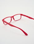 Zoom Horn Rimmed Reading Glasses, Red product photo View 05 S