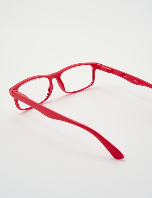 Zoom Horn Rimmed Reading Glasses, Red product photo View 05 L