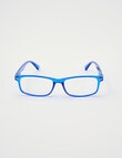 Zoom Horn Rimmed Reading Glasses, Cobalt product photo View 03 S