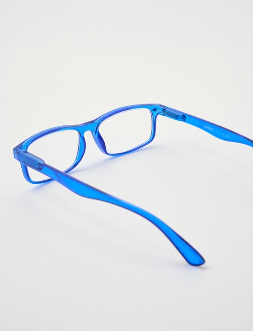 Zoom Horn Rimmed Reading Glasses, Cobalt product photo View 05 L