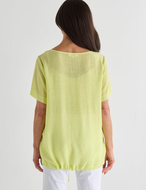 Ella J Drawstring Top, Citron product photo View 02 L