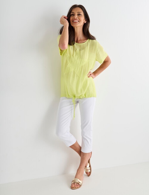 Ella J Drawstring Top, Citron product photo View 03 L