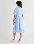 Ella J Gingham Tiered Dress, Blue product photo View 02 S