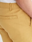 Gasoline Pique Elastic Waist Shorts, Mustard product photo View 05 S