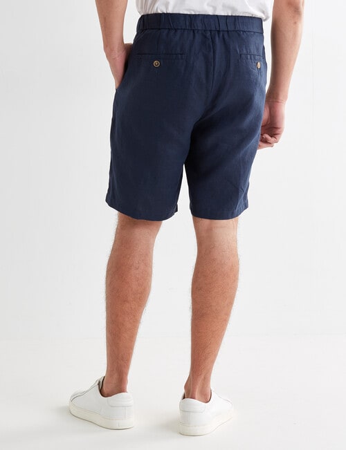 Gasoline Linen Shorts, Slate product photo View 02 L