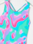 Wavetribe Tie Dye 1-Piece Swimsuit, Bright product photo View 03 S