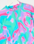 Wavetribe Tie Dye Long Sleeve Rashsuit, Bright product photo View 02 S