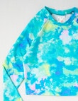 Wavetribe Tie Dye Long Sleeve Rash Set, Blue product photo View 02 S