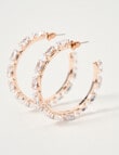 Harlow Radiant Sparkle Large Hoops, Rose Gold Tone product photo View 03 S