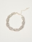 Harlow Radiant Sparkle Twist Bracelet, Imitation Silver product photo