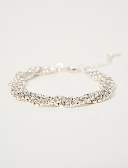 Harlow Radiant Sparkle Twist Bracelet, Imitation Silver product photo View 03 L