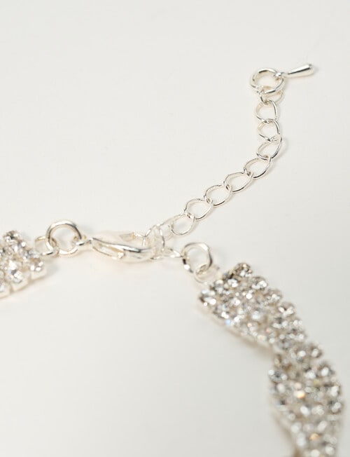 Harlow Radiant Sparkle Twist Bracelet, Imitation Silver product photo View 04 L